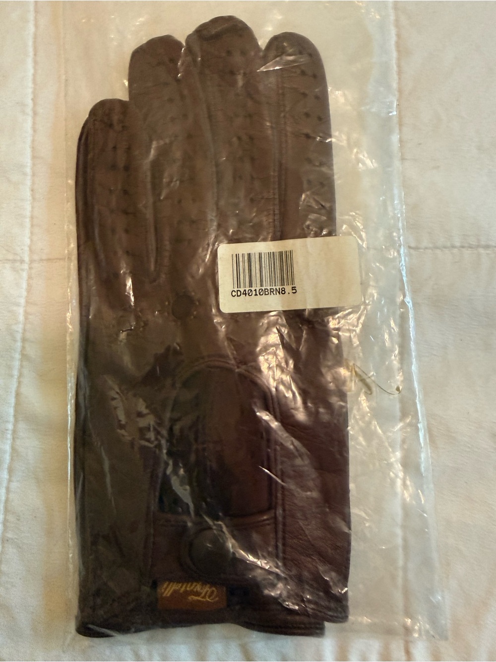 NOS Fratelli Orsini Women’s Italian Leather Driving Gloves size 8.5 Dark Brown
